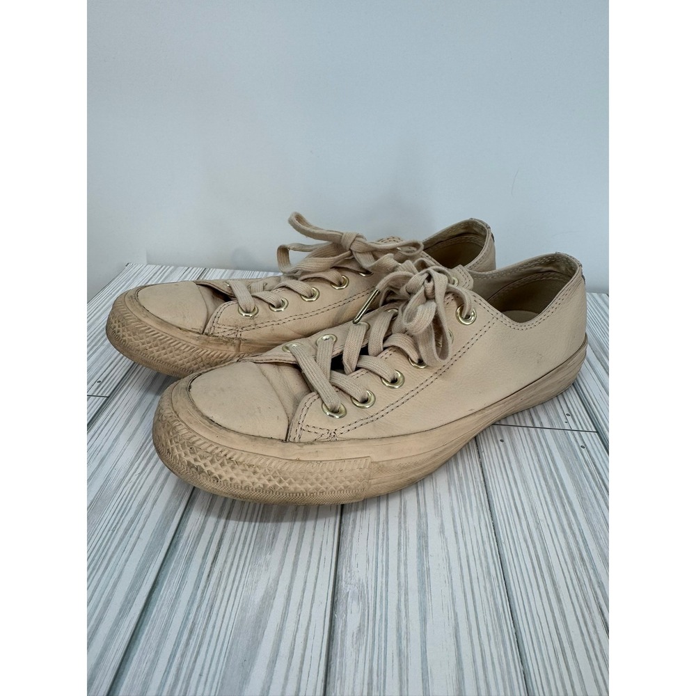 Converse All Star Leather Sneakers Women's Size 7 Low Top Lace Up Shoes